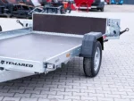 Przyczepa samochodowa do przewozu quadów, motocykli z tylną burtą najazdową MULTITRANSPORTER 3016 750 KG